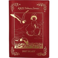 Kiki la petite sorcière journal Kiki on her broom red gold foil