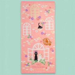 Kiki la petite sorcière Natsu serviette de toilette Sweet Pink Jiji 70 x 140 cm