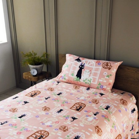 Kiki la petite sorcière Natsu parure de lit Sweet Pink Jiji