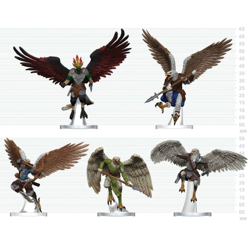 D&D Icons of the Realms figurines mini Aarakocra Flock 20 cm