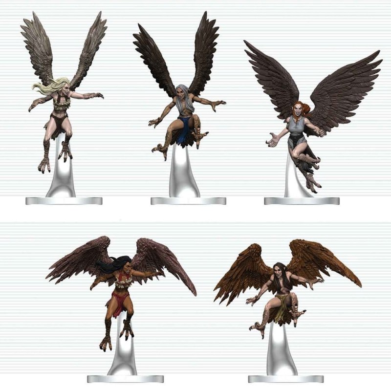 D&D Icons of the Realms figurines mini Harpy Flock 20 cm