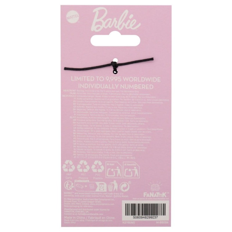 Barbie porte-clés plaque d'immatriculation Édition Limitée