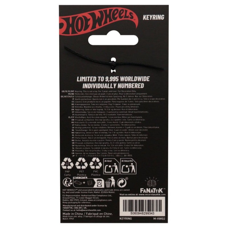 Hot Wheels porte-clés Race 'Em Collect 'Em Édition Limitée