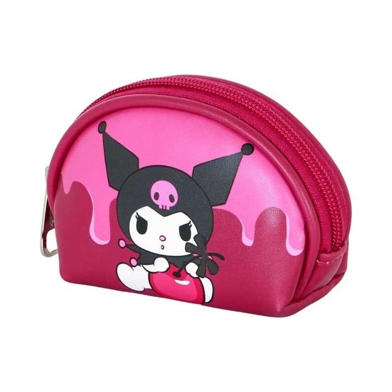 Sanrio Casual Oval Coin Purse Kuromi Cherry