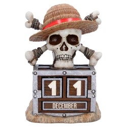 One Piece calendrier perpétuel Luffy Jolly Roger 16 cm