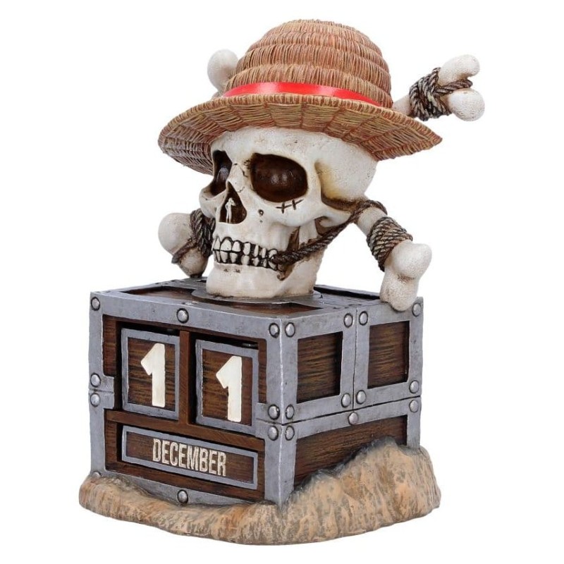 One Piece calendrier perpétuel Luffy Jolly Roger 16 cm