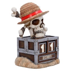 One Piece calendrier perpétuel Luffy Jolly Roger 16 cm