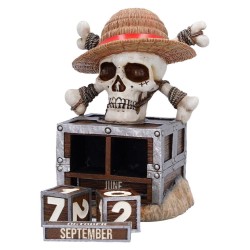 One Piece calendrier perpétuel Luffy Jolly Roger 16 cm