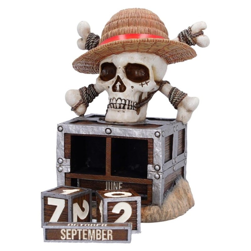 One Piece calendrier perpétuel Luffy Jolly Roger 16 cm
