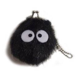 Mon voisin Totoro porte-monnaie peluche mini Noiraude 8 cm