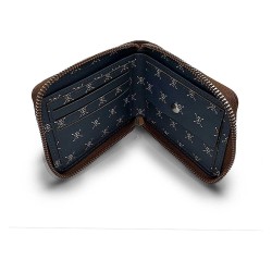 One Piece Wallet Man Zip Skull