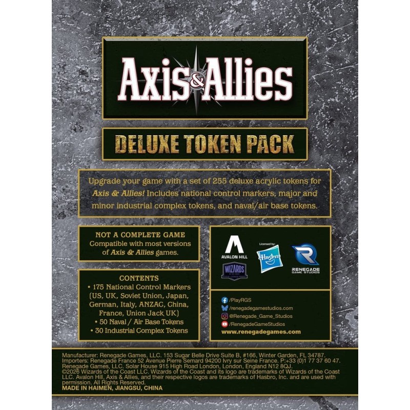 Axis & Allies Deluxe Tokenset *ENGELS*