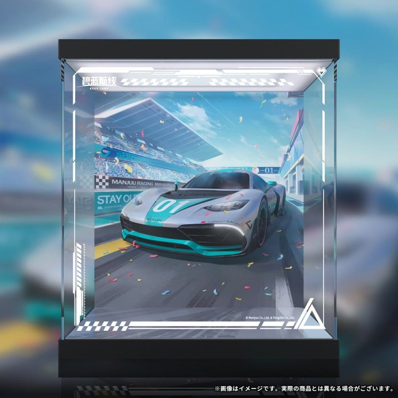 Azur Lane Acrylic LED Display Case for Shinano Moonlit Chrome Ver. 30 x 34 cm