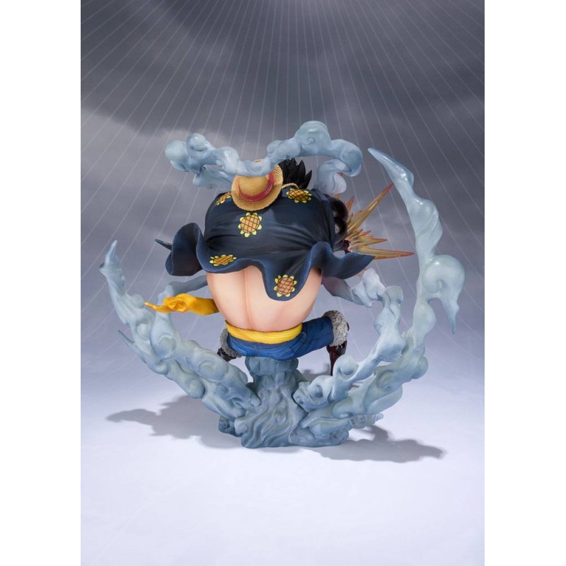 One Piece FiguartsZERO PVC Statue Monkey D. Luffy Gear 4 Leo Bazooka Reissue 18 cm