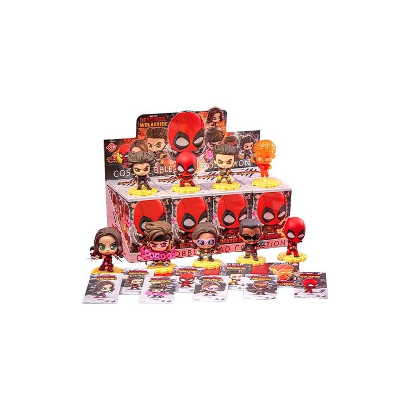 Deadpool & Wolverine Cosbi Mini Figures 9 cm Series 2 Blind Box Display (8)