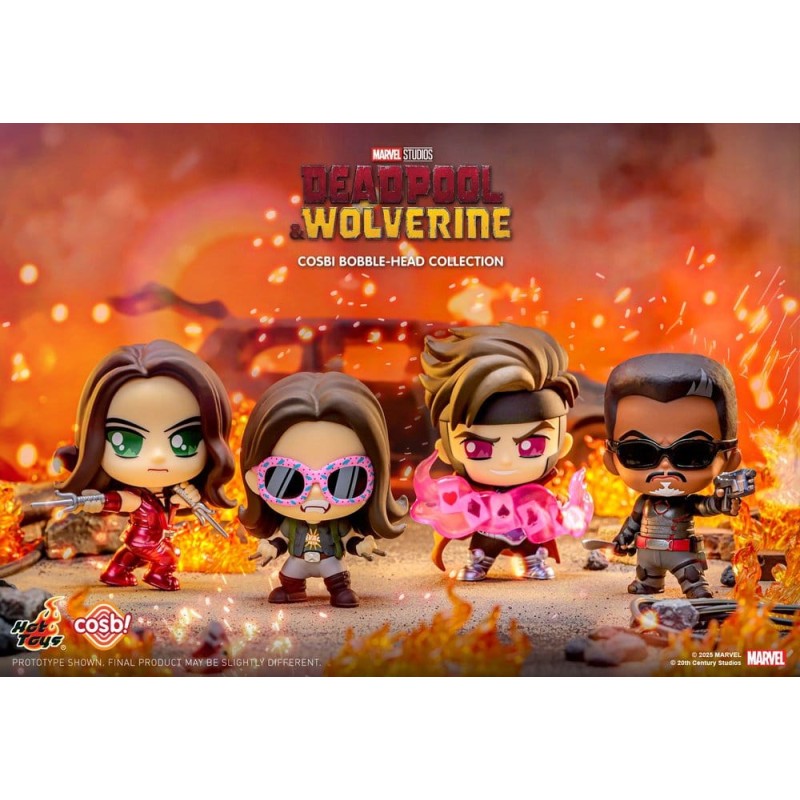 Deadpool & Wolverine Cosbi Mini Figures 9 cm Series 2 Blind Box Display (8)