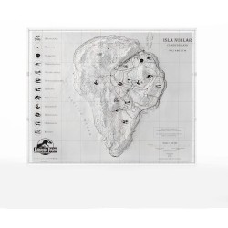 Jurassic Park Carte topographique Isla Nublar 