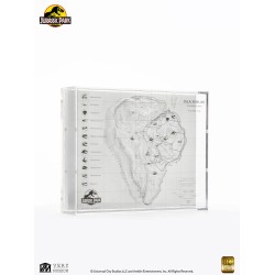Jurassic Park Carte topographique Isla Nublar 