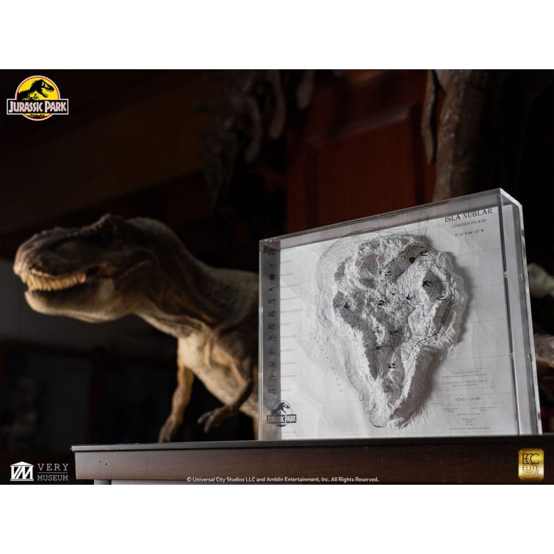 Jurassic Park Carte topographique Isla Nublar 