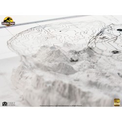 Jurassic Park Topographic Map Isla Nublar 