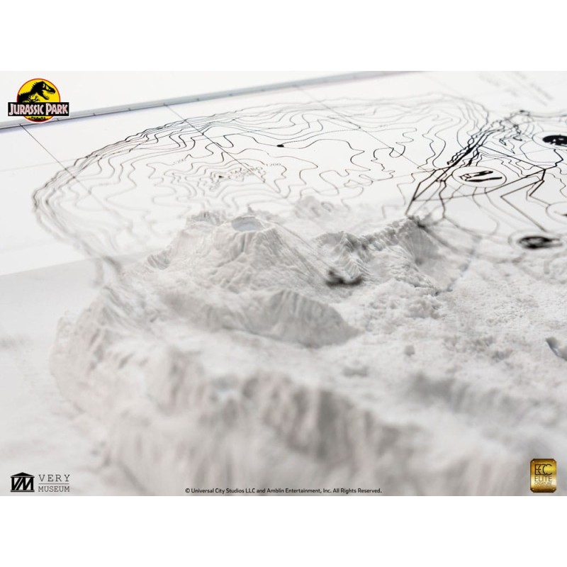 Jurassic Park Carte topographique Isla Nublar 