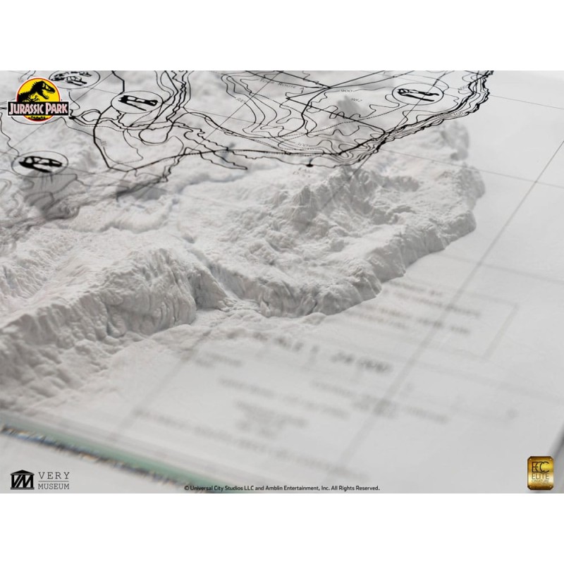 Jurassic Park Carte topographique Isla Nublar 