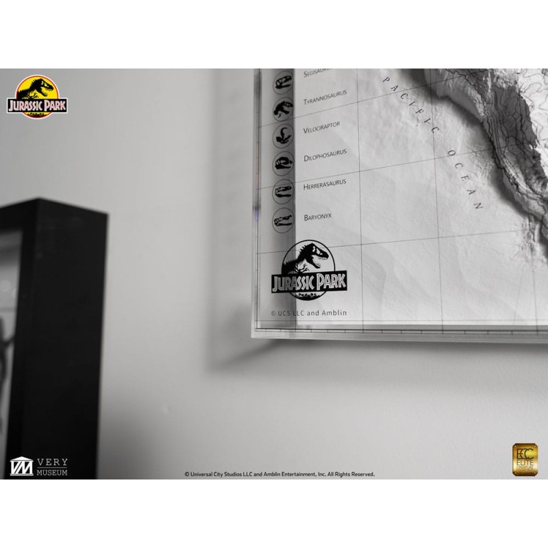 Jurassic Park Carte topographique Isla Nublar 