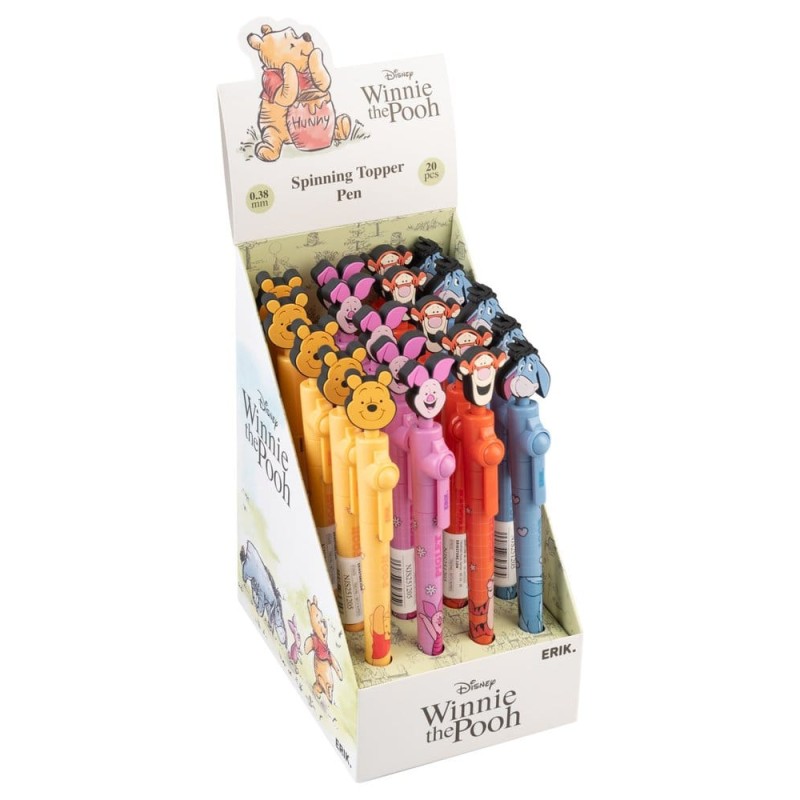 Winnie l'ourson 100e anniversaire stylos avec topper rotatif présentoir (20)