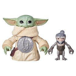 Star Wars: The Mandalorian & Grogu figurine électronique Câlins Grogu & Anzellan 17 cm