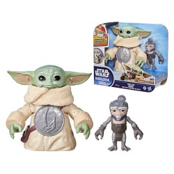 Star Wars: The Mandalorian & Grogu figurine électronique Câlins Grogu & Anzellan 17 cm