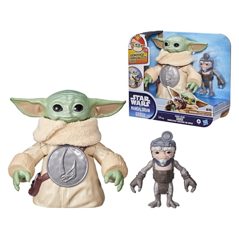 Star Wars: The Mandalorian & Grogu figurine électronique Câlins Grogu & Anzellan 17 cm