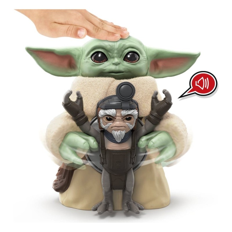 Star Wars: The Mandalorian & Grogu figurine électronique Câlins Grogu & Anzellan 17 cm