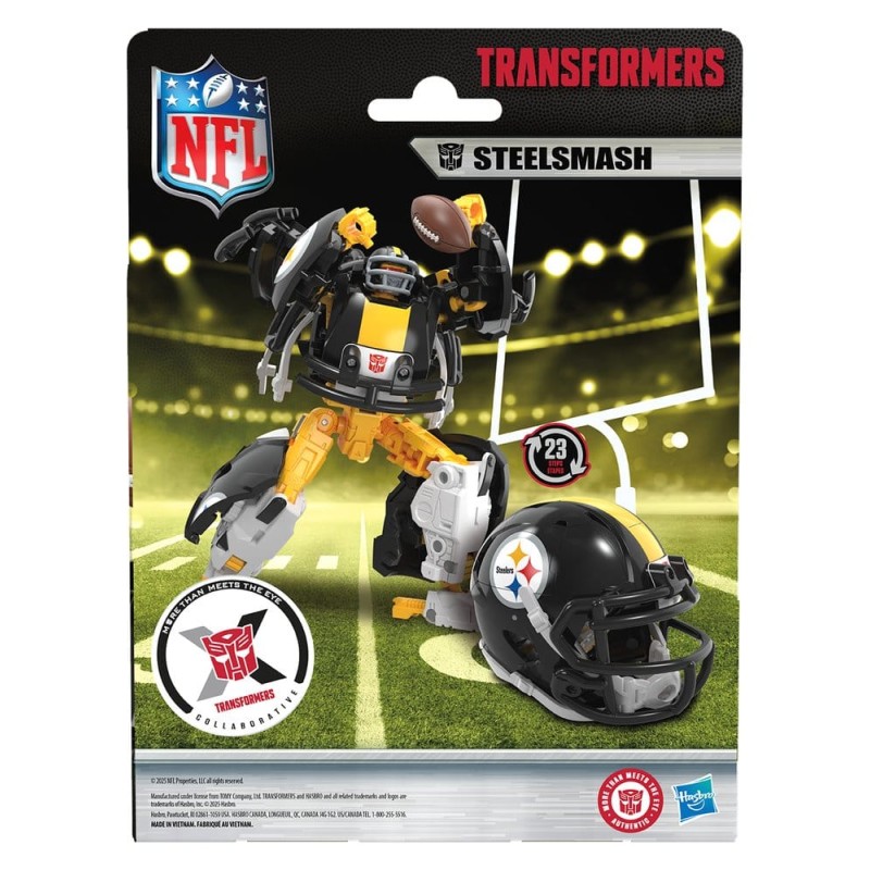 Transformers x NFL Action Figure Pittsburgh Steelers: Steelsmash 14 cm