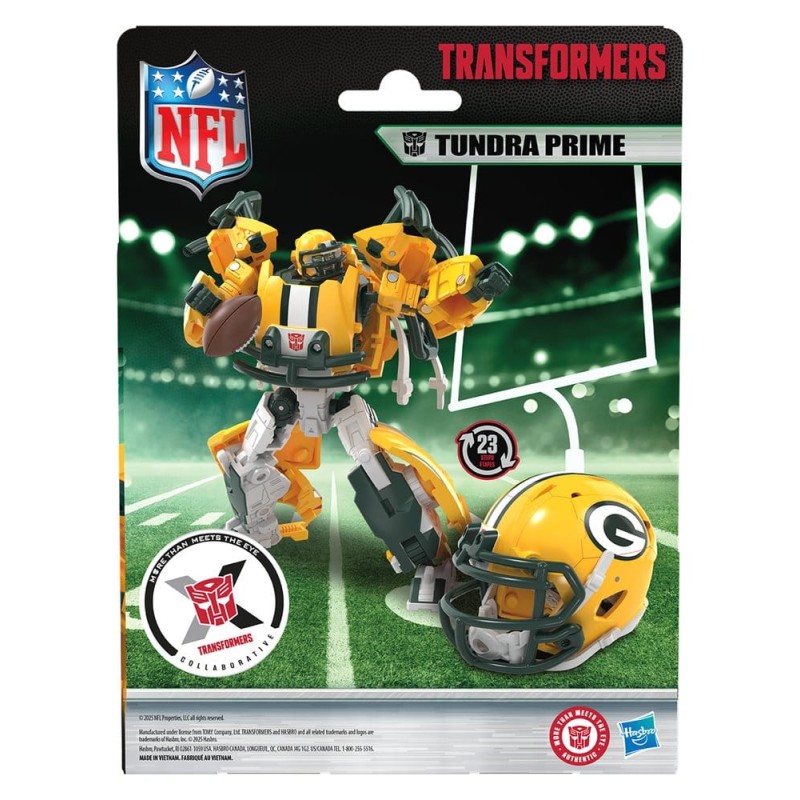 Transformers x NFL Action Figure Green Bay Packers: Tundra Prime 14 cm