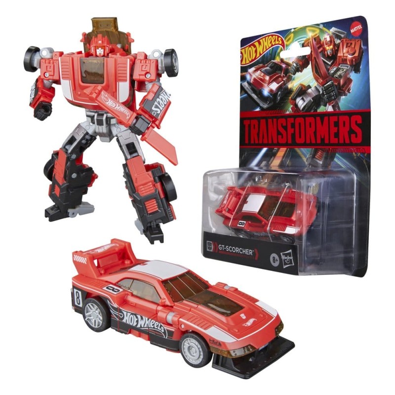 Transformers x Hot Wheels Collaborative Deluxe Class Action Figure GT-Scorcher 13 cm