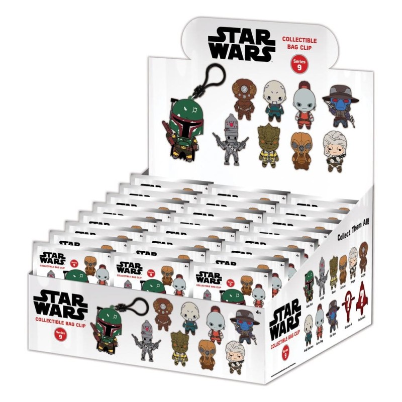 Star Wars Most Wanted Bounty Hunters 3D PVC Bag Clips Series 1 Display (24)
