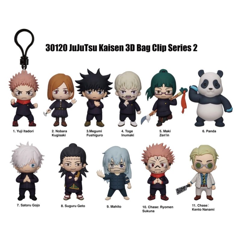 Jujutsu Kaisen 3D porte-clés en PVC série 2 présentoir (24)