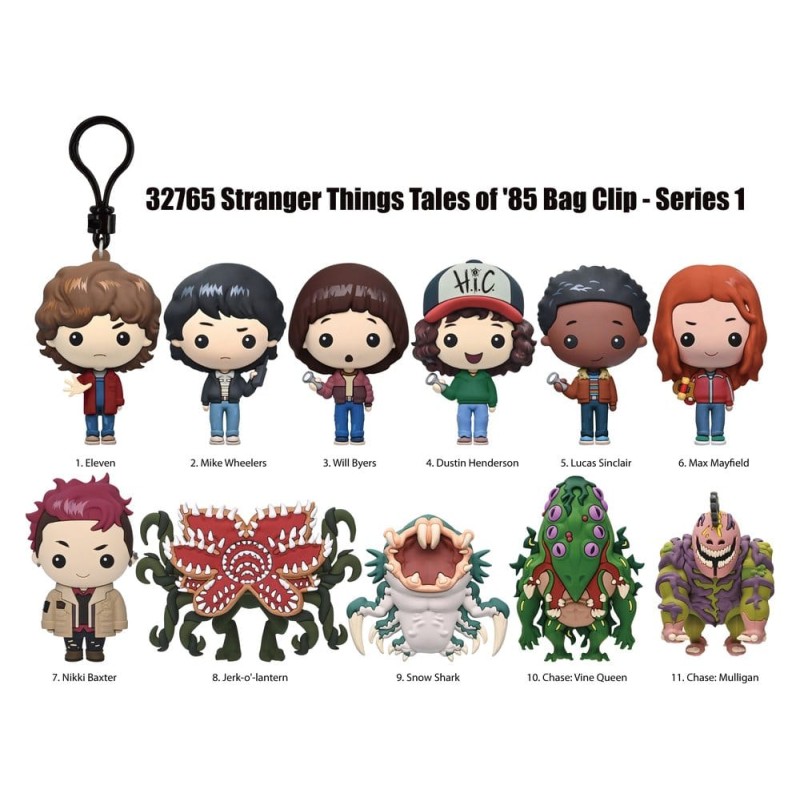 Stranger Things Tales of '85 3D porte-clés en PVC série 1 présentoir (24)