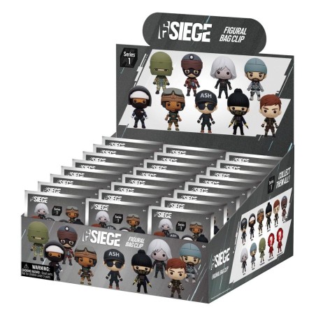 Six Siege 3D porte-clés en PVC série 1 présentoir (24)