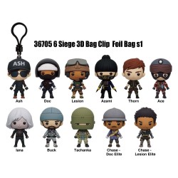 Six Siege 3D porte-clés en PVC série 1 présentoir (24)