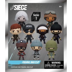 Six Siege 3D PVC Bag Clips Series 1 Display (24)