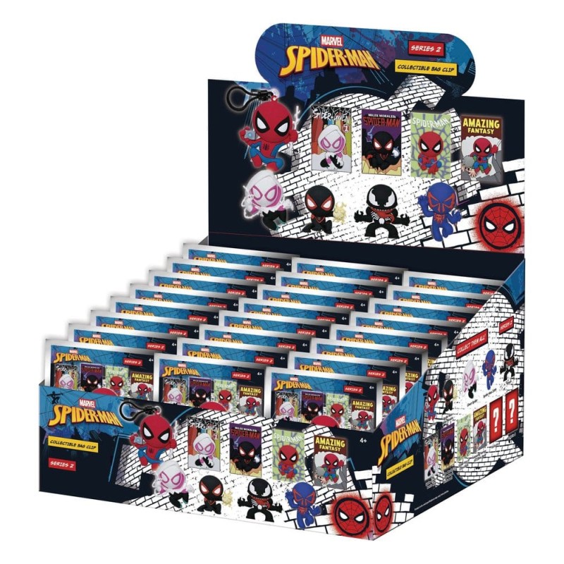 Spider-Man Classic 3D PVC Bag Clips Series 2 Display (24)