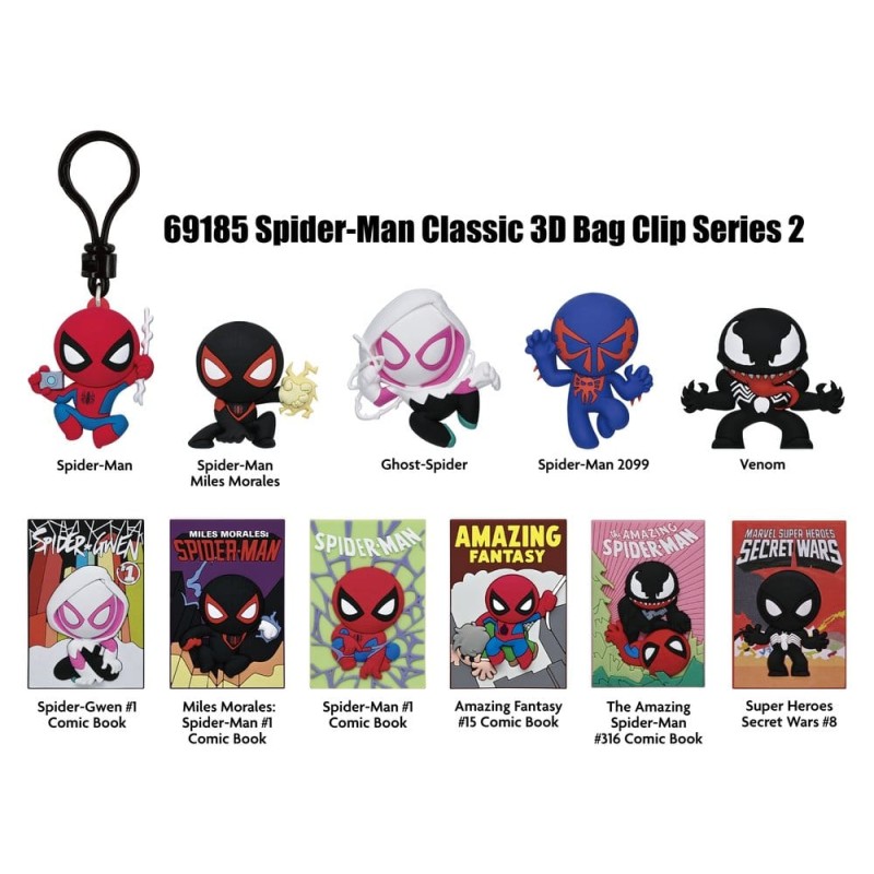 Spider-Man Classic 3D porte-clés en PVC série 2 présentoir (24)