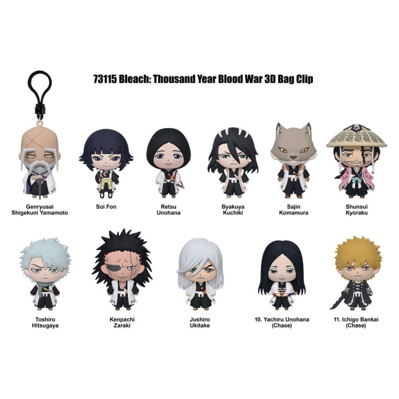 Bleach Thousand-Year Blood War 3D PVC Bag Clips Series 2 Display (24)