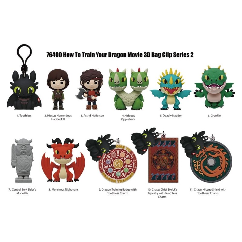 How to Train Your Dragon 3D PVC Bag Clips Series 2 Display (24)