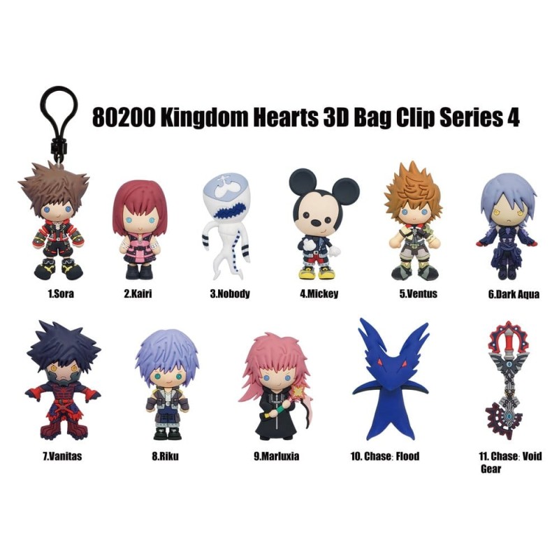 Kingdom Hearts 3D PVC Bag Clips Series 4 Display (24)