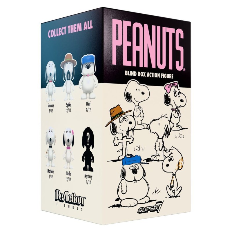 Peanuts ReAction figurines Snoopy's Siblings Wave 10 Blind Box 10 cm présentoir (12)