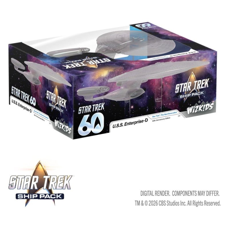 Star Trek Ship Pack Boxed miniatures prépeintes U.S.S. Enterprise - 60th Anniversary Edition 22 cm