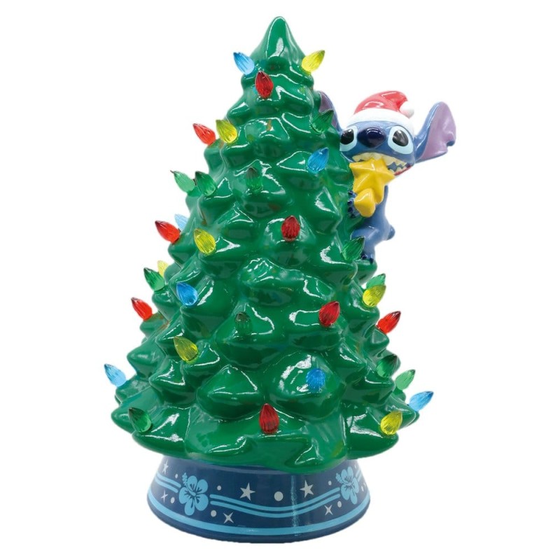 Disney Sapin de Noël en céramique avec lumières Stitch 30 cm