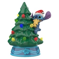Disney Sapin de Noël en céramique avec lumières Stitch 15 cm